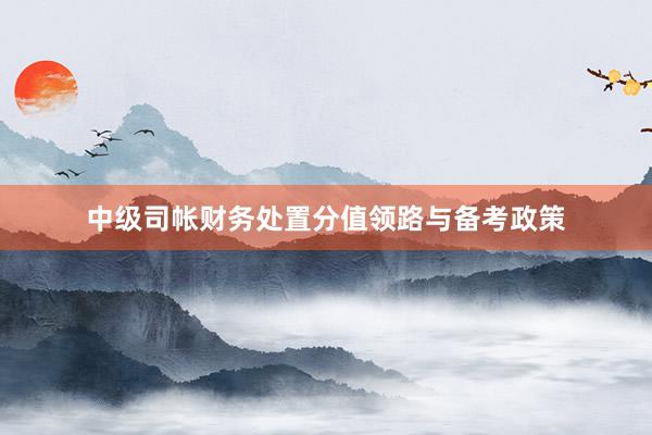中级司帐财务处置分值领路与备考政策